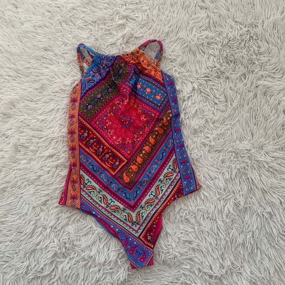 NWT Farm Rio colorful bandana one pice swimsuit sz XS - Picture 6 of 8